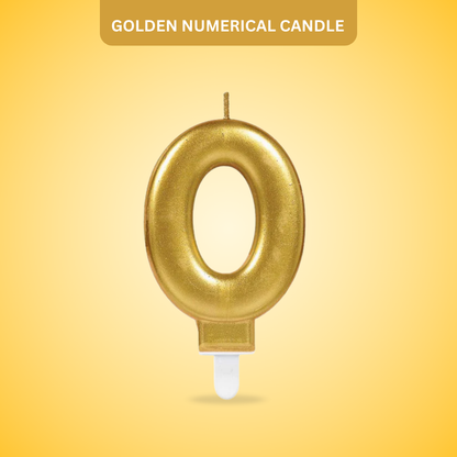 Golden Numerical Candle No. 0 - 3