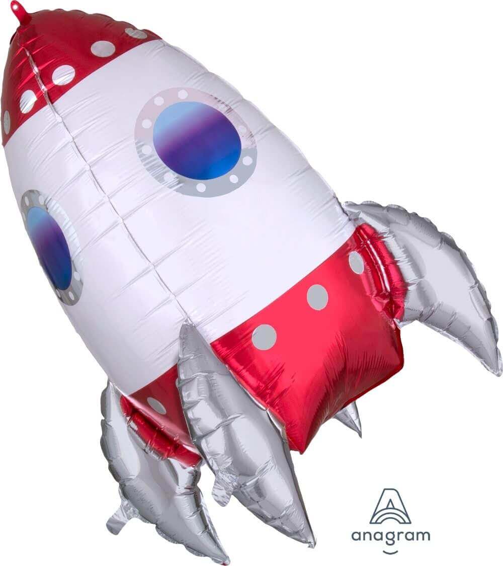 Rocket Ship Shaped Theme Balloons 29" P45