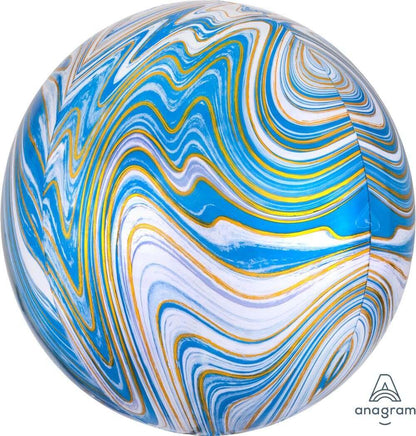 Orbz Shape Blue Marble Balloon 16" G20