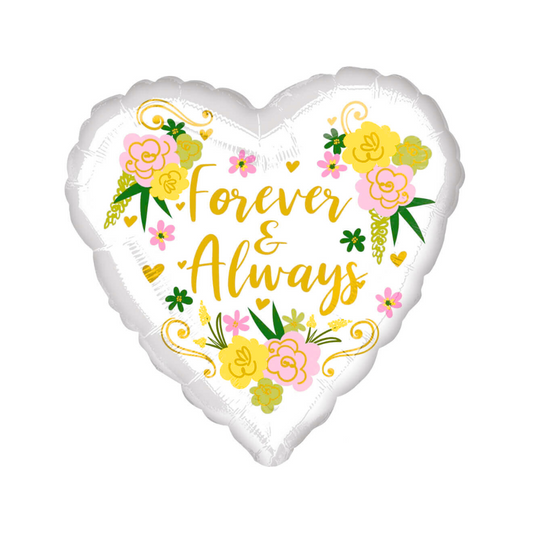 Forever & Always Together Foil Balloon - Helium Quality - 18 inches - 1PC
