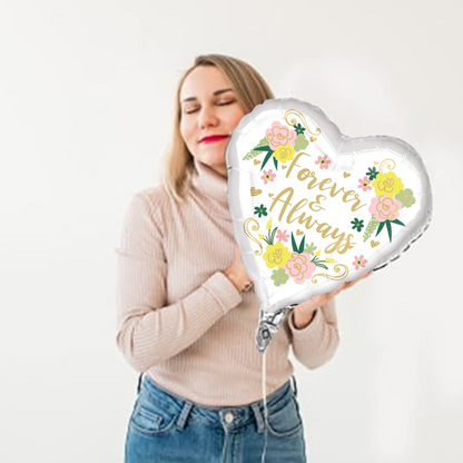 Forever & Always Together Foil Balloon - Helium Quality - 18 inches - 1PC