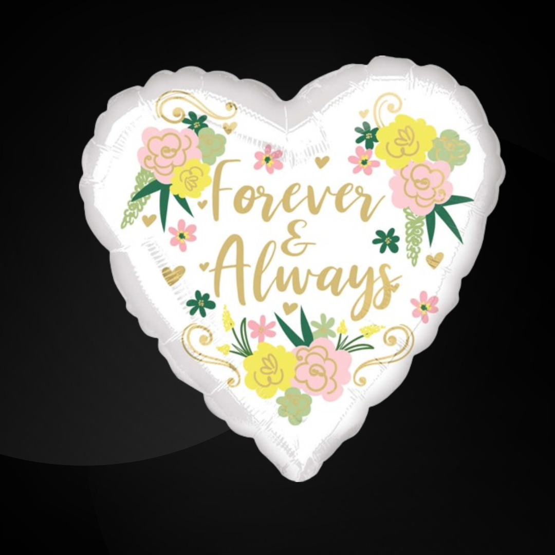Forever & Always Together Foil Balloon - Helium Quality - 18 inches - 1PC