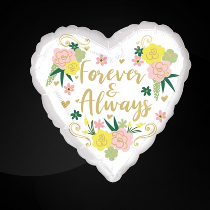 Forever & Always Together Foil Balloon - Helium Quality - 18 inches - 1PC