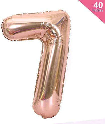 40 Numerical 7 Rose Gold Balloon