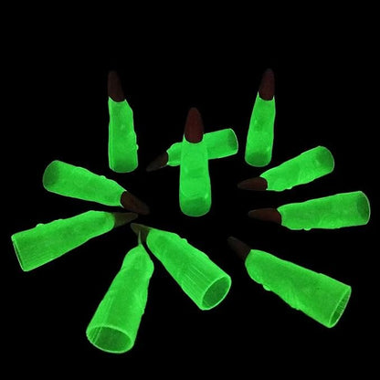 Glow in the Dark Witch Fingers Zombie Witch Nails for Spooky Scary Halloween Costumes Cosplay Set of 10