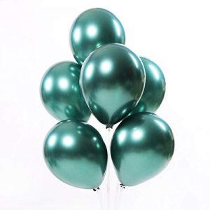 9" Chrome Green Balloons - 50PC