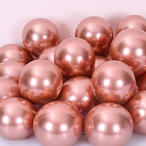 5" Chrome Rose Gold Balloon - 100PC