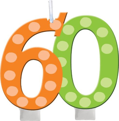 Numerical Candle 60th Birthday