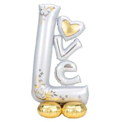 AirLoonz L-O-V-E Wedding/Anniversary Balloon - Air Filled or Helium Quality - 58 inches - 1PC