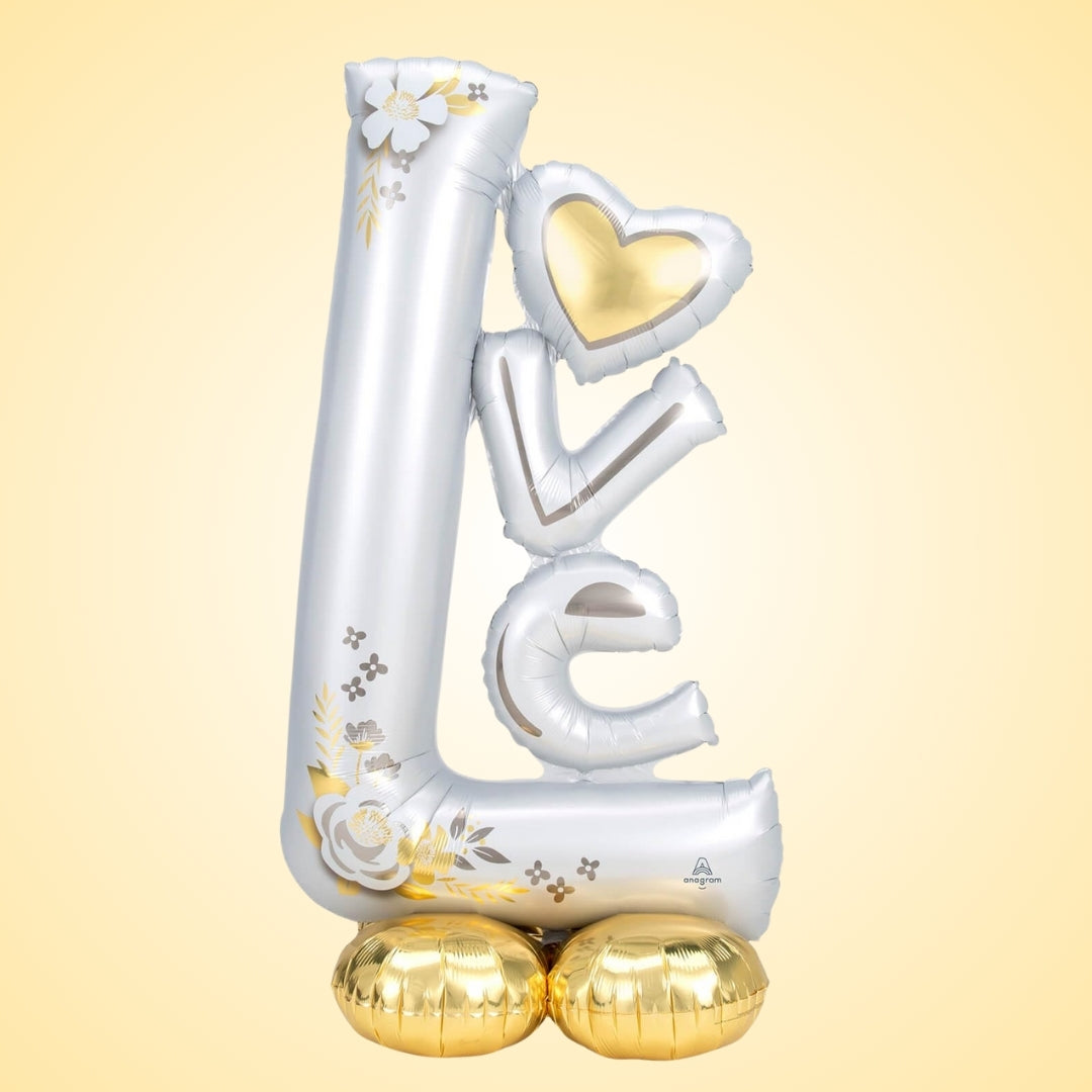 AirLoonz L-O-V-E Wedding/Anniversary Balloon - Air Filled or Helium Quality - 58 inches - 1PC