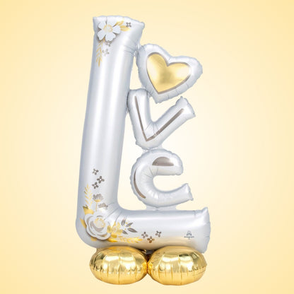 AirLoonz L-O-V-E Wedding/Anniversary Balloon - Air Filled or Helium Quality - 58 inches - 1PC