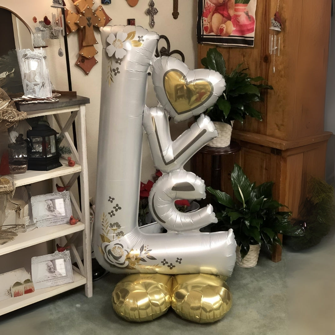 AirLoonz L-O-V-E Wedding/Anniversary Balloon - Air Filled or Helium Quality - 58 inches - 1PC