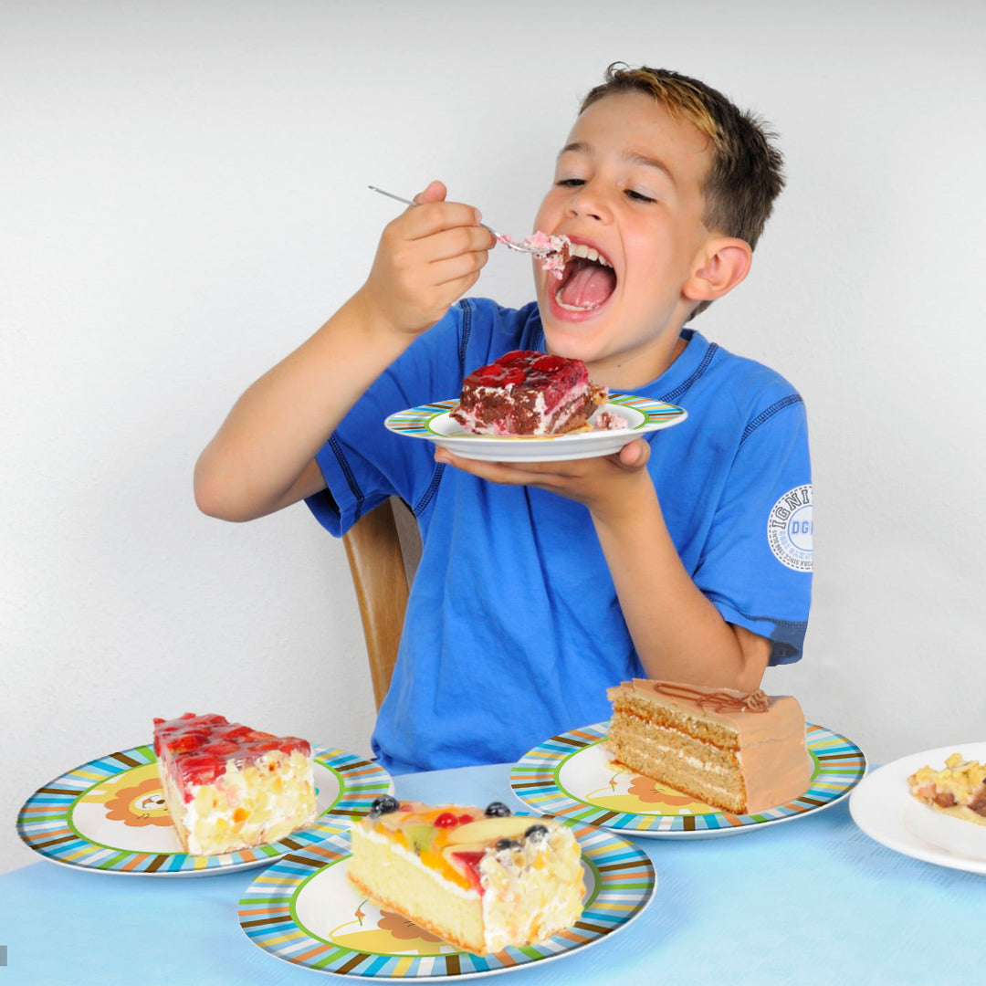 1st Birthday Jungle Animal Paper Plates - 9 inches - 8PC