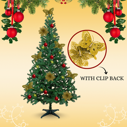 Butterfly & Flowers Hanging Golden - 5PC