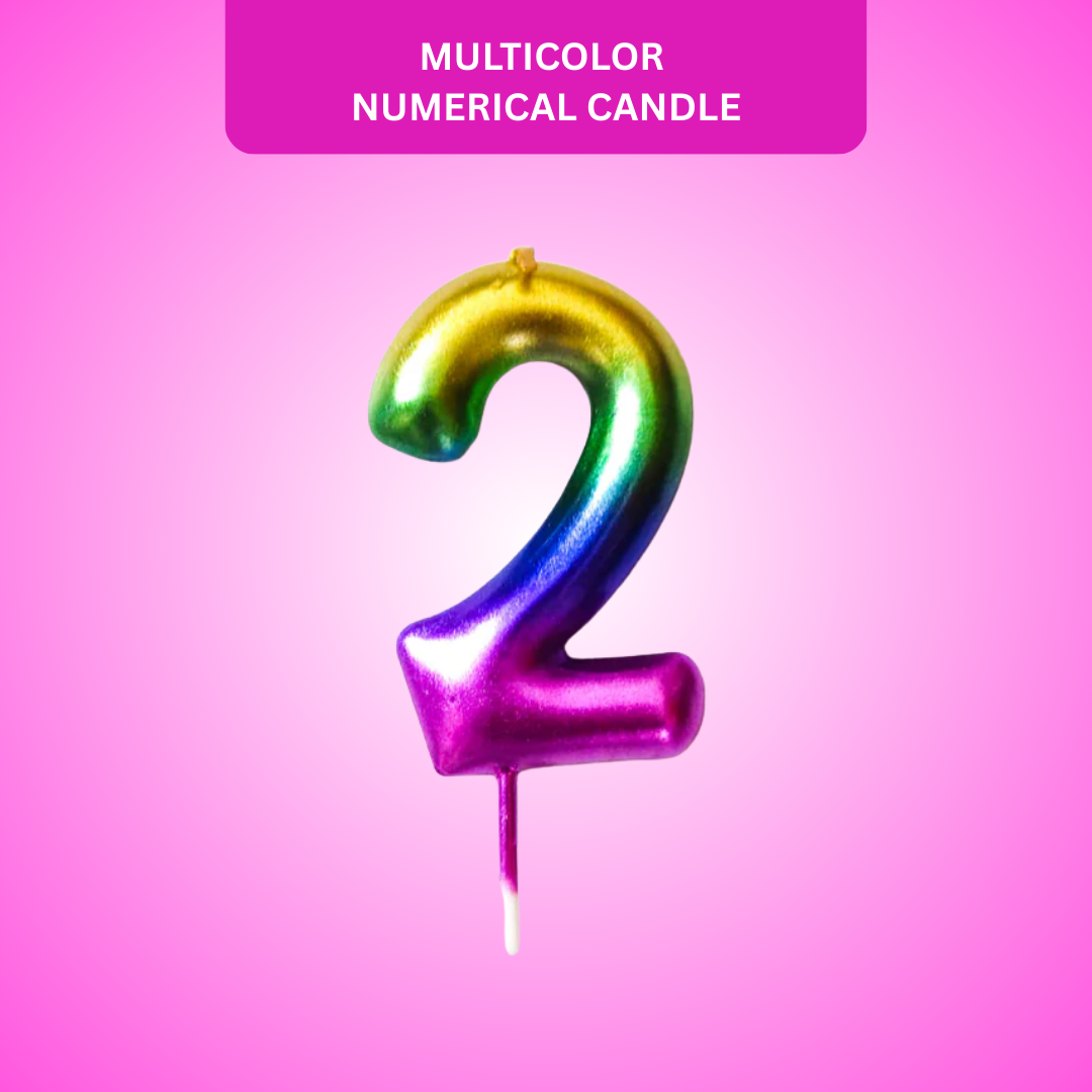 Multicolor Number 2 Candle-1PC