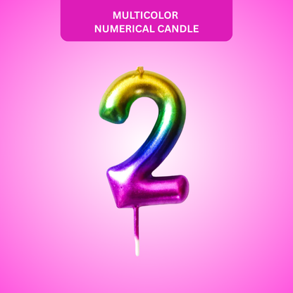 Multicolor Number 2 Candle-1PC