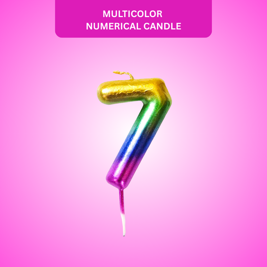 Number 7 Multicolor Candle - 1PC