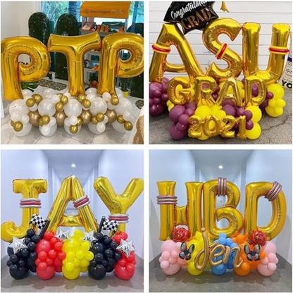 16" Letter B Golden Balloon