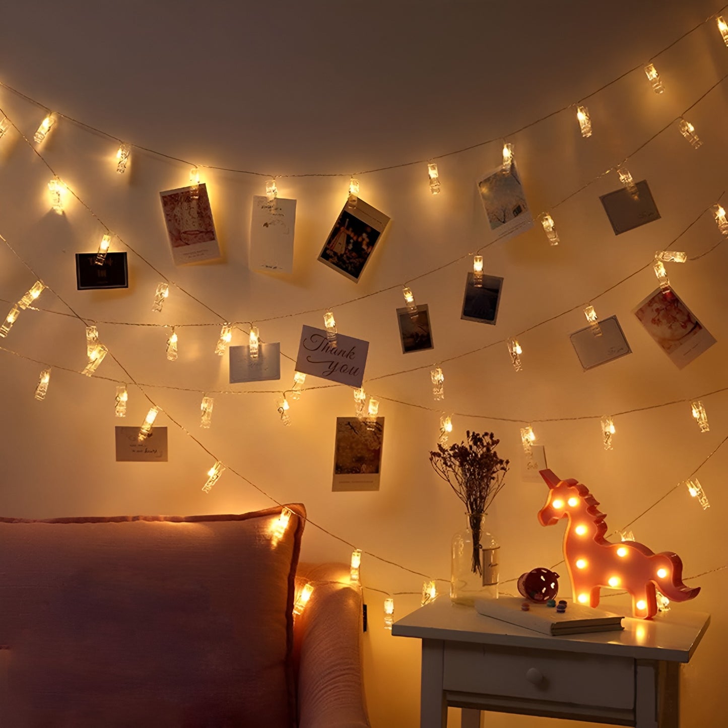 Wanna Party Light Up Photo Clip Garland