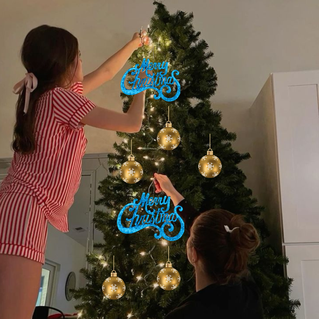 CTO Merry Christmas Hangings Blue - 2PC