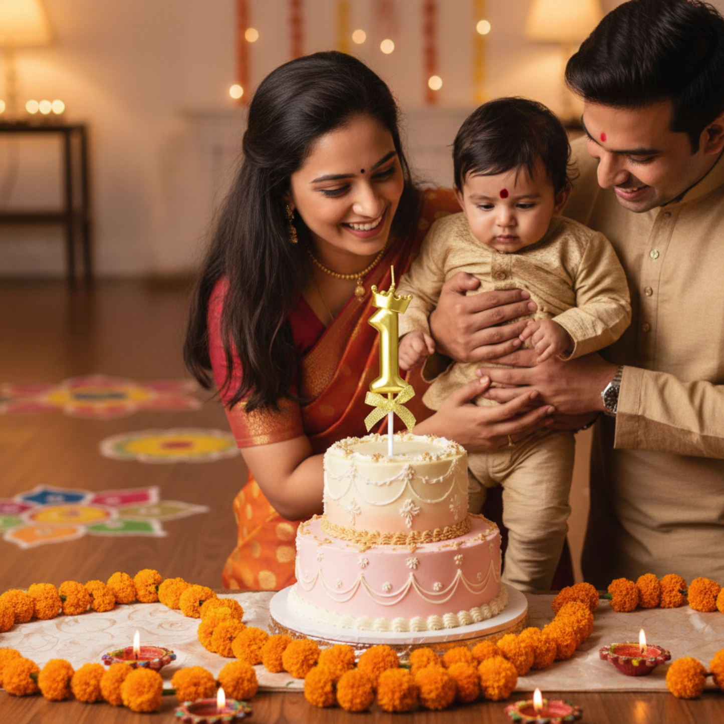 Golden Crown Numerical Candle No. 1