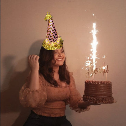 Pink Hat w/Star Swirl Bottom