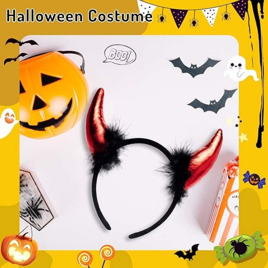 Devil Horn with Red Color and Black Bush - 1PC