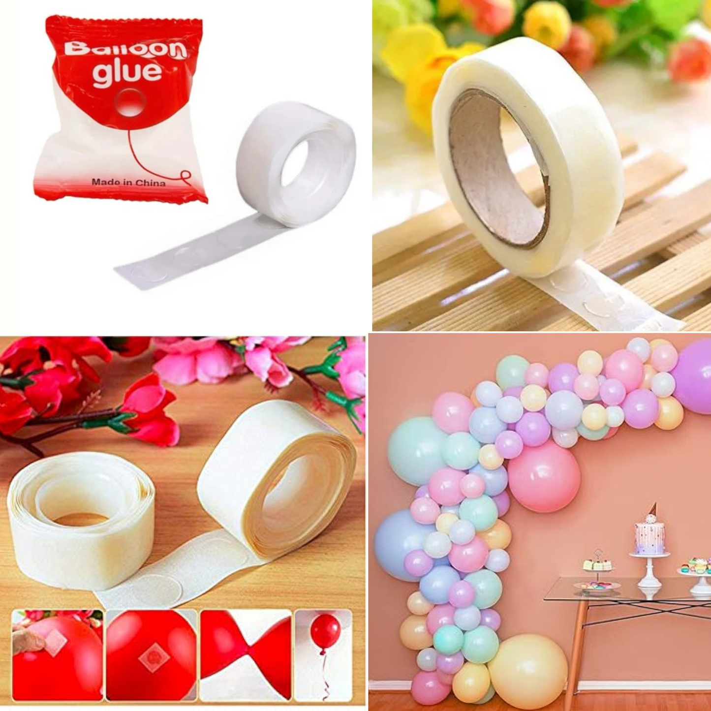 Balloon Pump Decoration Kit with Glue Dots & Arch Strip