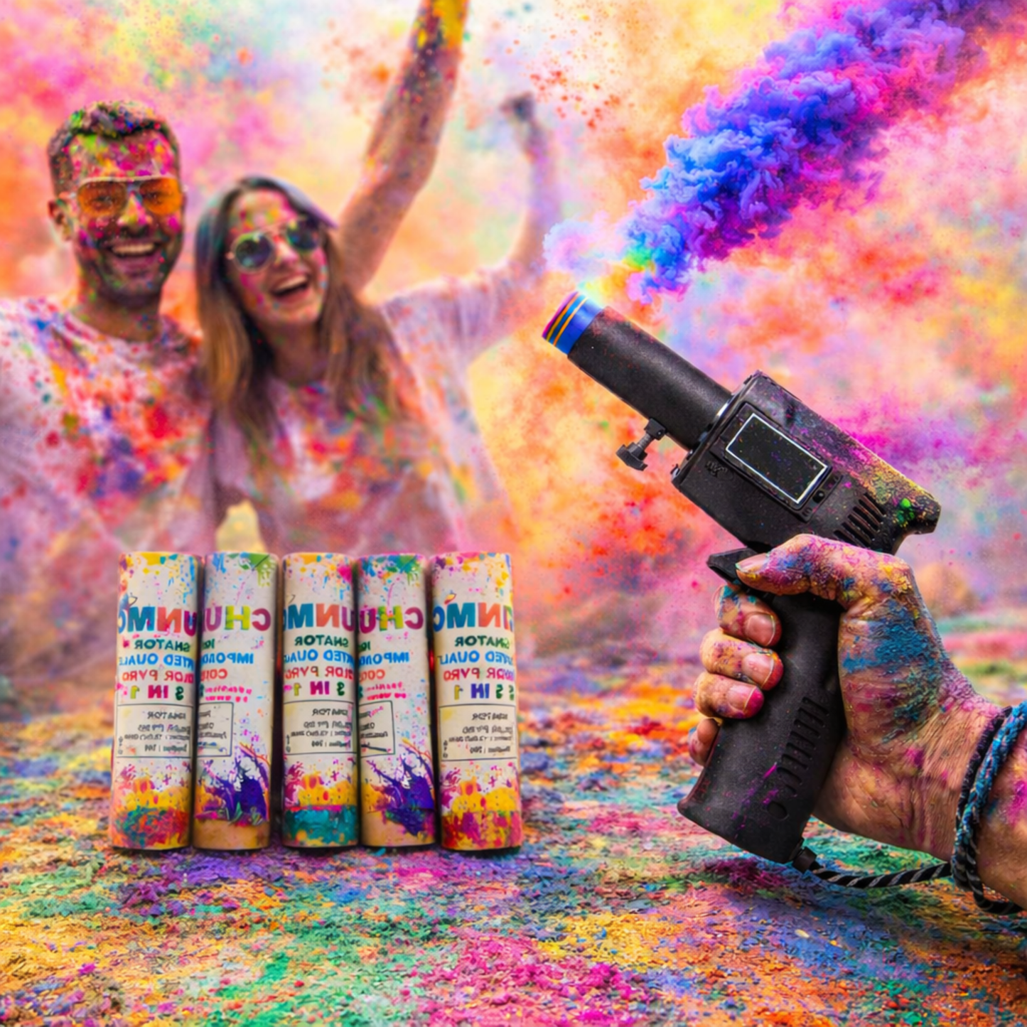 Colored Smoke Fog - Multicolor - 3 in 1 Smoke Fog - 2PC