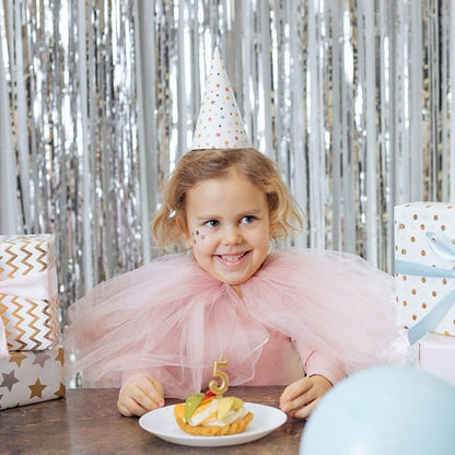 Textured Foil Silver Curtain - 7FT X 3FT