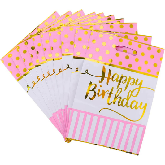 Happy Birthday Pink Loot Bags Combo - 20PC