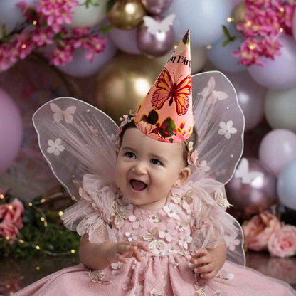 Butterfly Theme Party Hats - 8PC