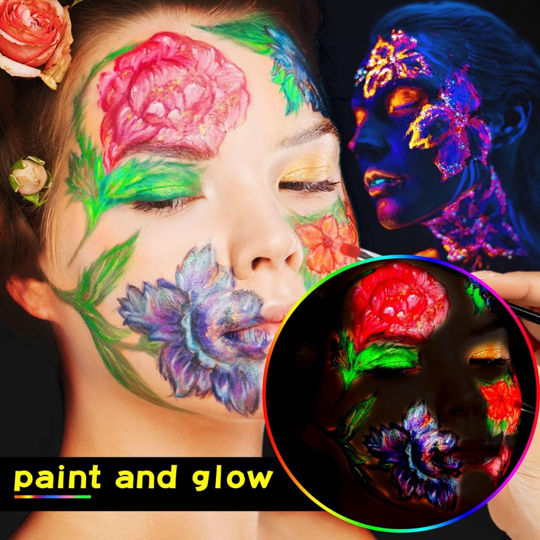 Neon Face & Body Paint Glow in the Dark