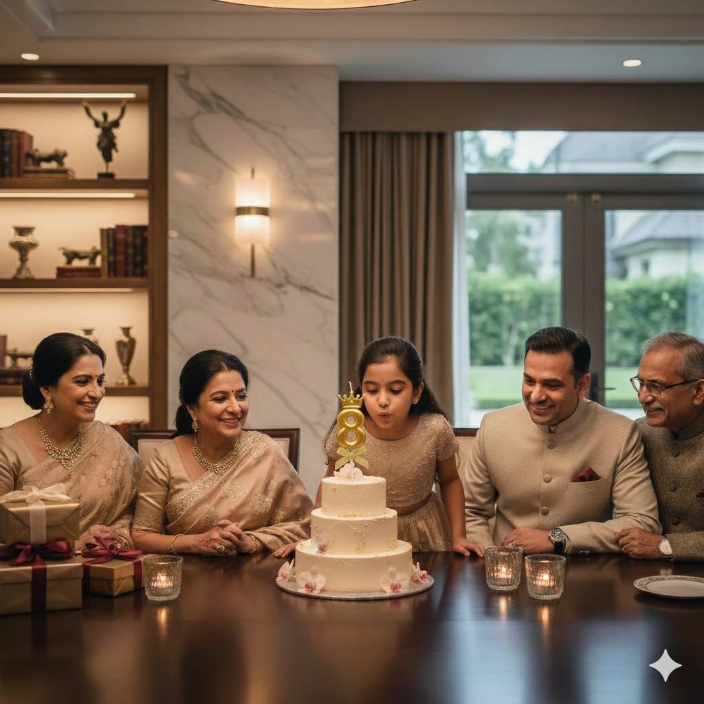 Golden Crown Numerical Candle No. 8