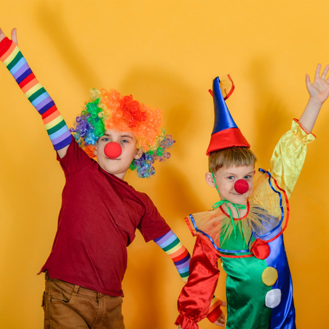 Joker Clown Afro wig and Nose for Kids & Adults