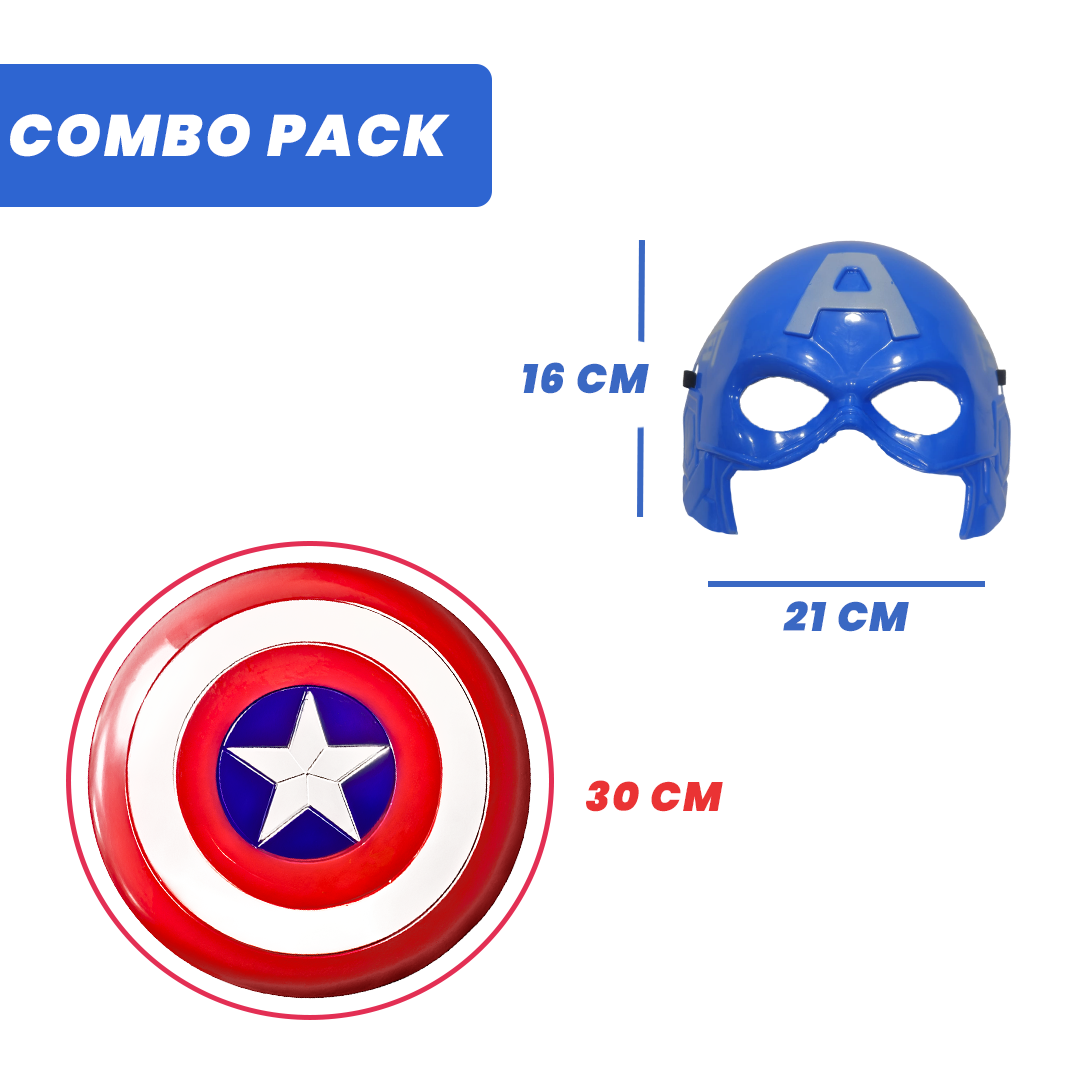 Captain America Shield & Mask Set for Kids