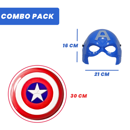 Captain America Shield & Mask Set for Kids