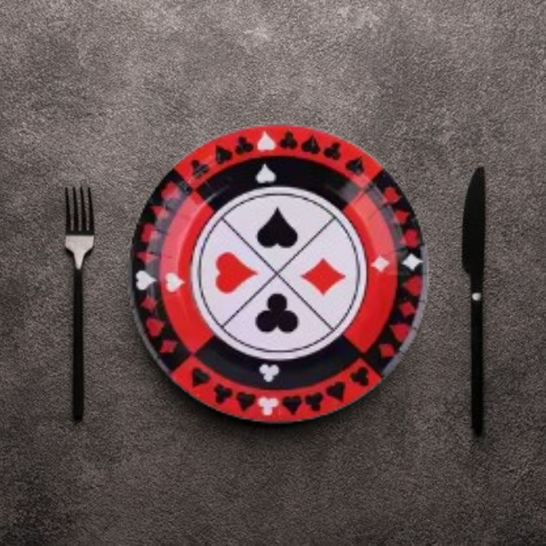 Casino Theme Party Paper Plates 9" - 8PC