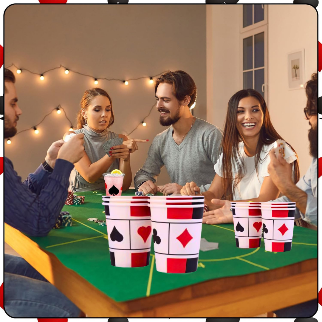 Casino Theme Paper Cups - 8PC