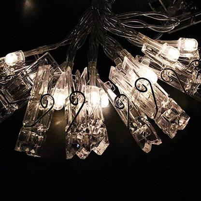 Photo Clip LED String Lights for Decoration-Set of 14,Warm White-5 mtrs