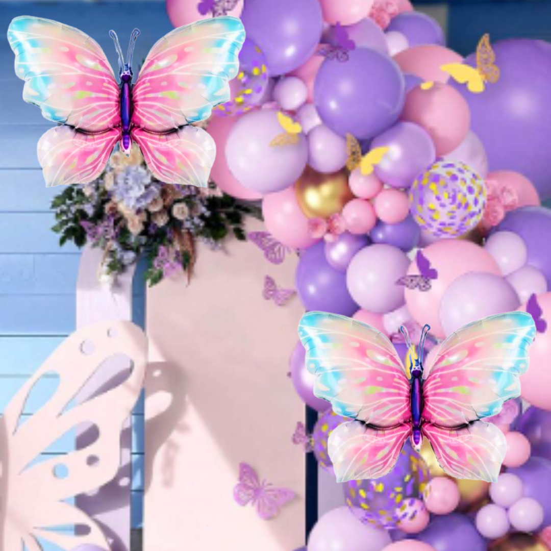 Butterfly Balloons Set Pink &amp; Pruple - 100PC