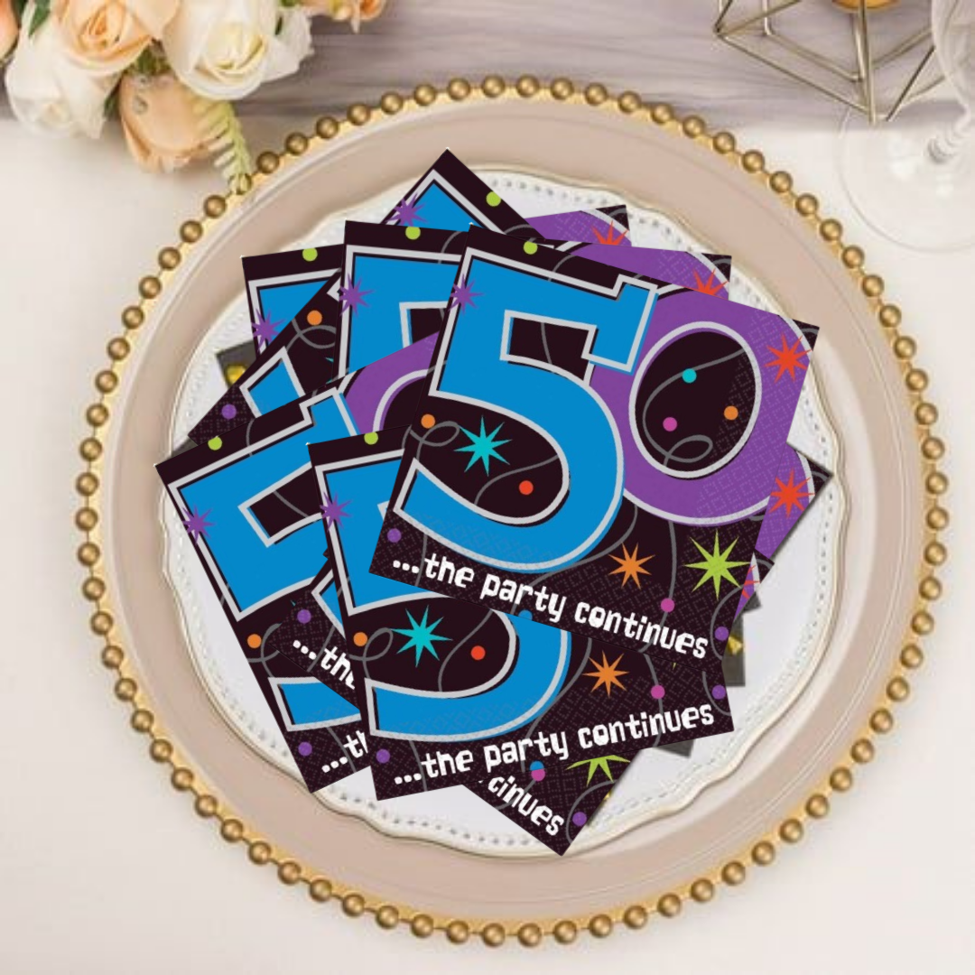 50TH BIRTHDAY LUNCH NAPKINS