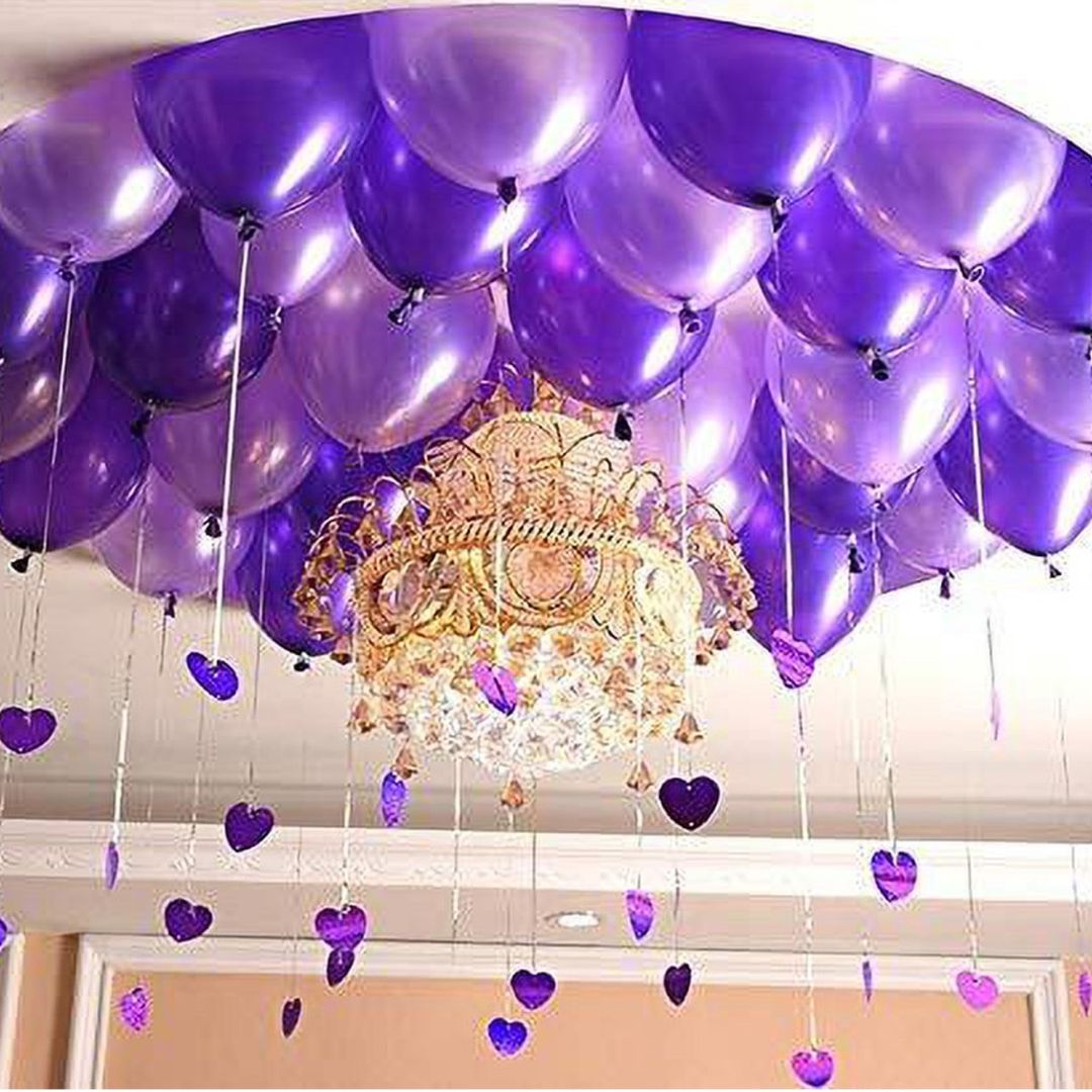 12 "Chrome Purple Balloons-10PC