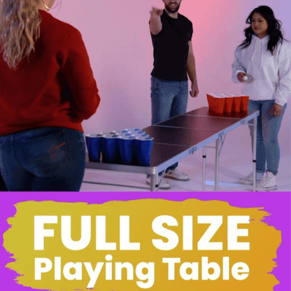 Beer Pong Table Black & Red