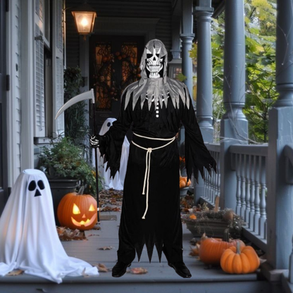 The Spooky Smoldering Reaper Horror Costume with Light Up Eyes - XL