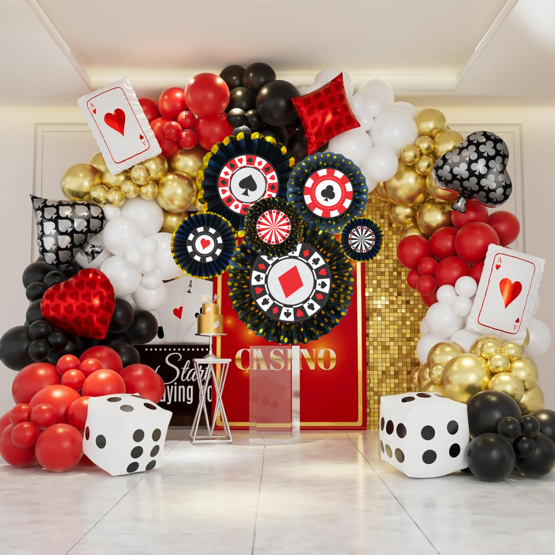 Wanna Party Card Party Paper Fan Decoration Set