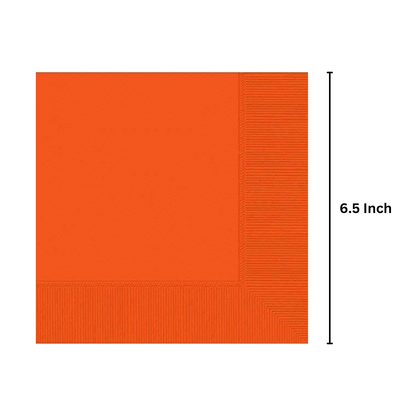 Disposable Orange Paper Napkins for Dinner - 50PC