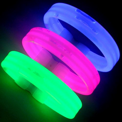 Glow in the Dark - Triple Wide Bracelet (Assorted Color)  - 1 PC