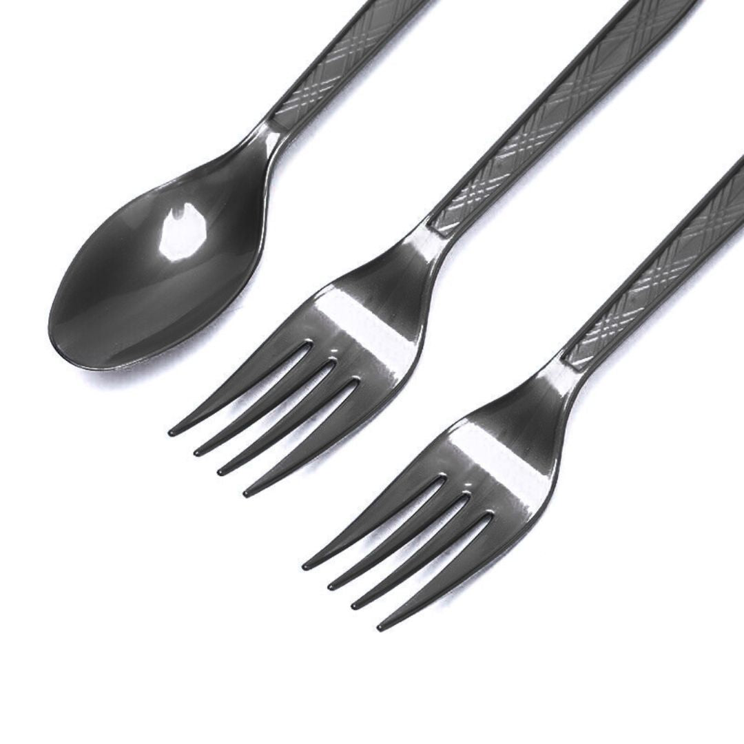 Disposable Black Spoons - 10PC