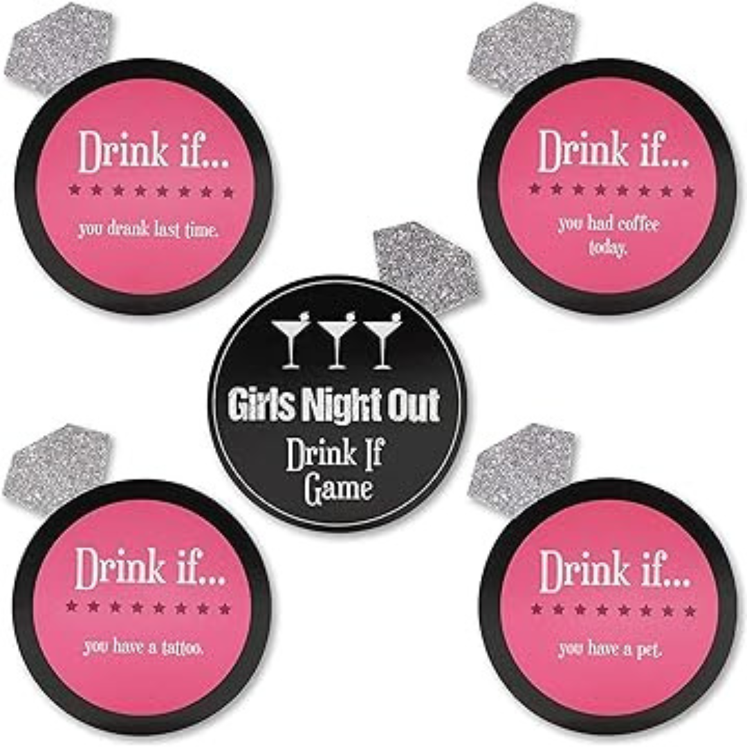 Bachelorette Party Games Accessories Items - Drink If Game